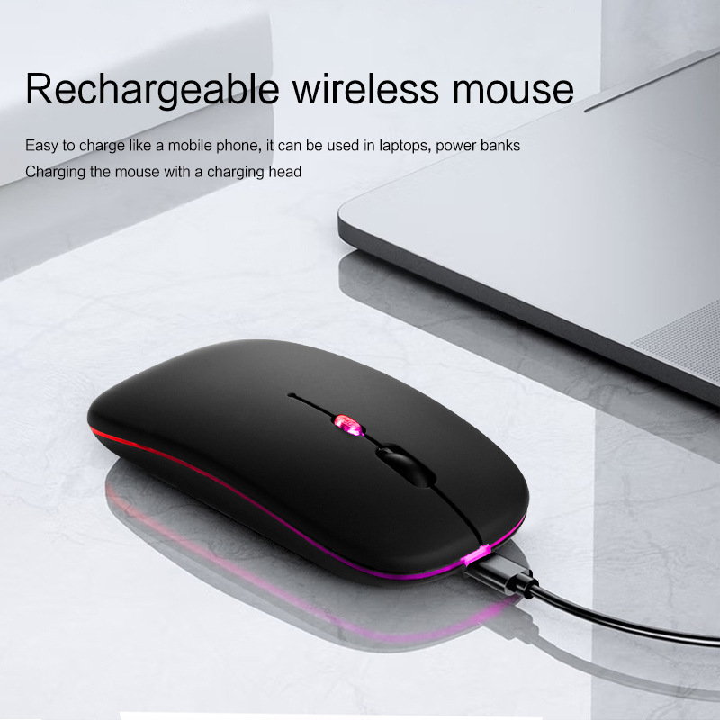 Rechargeable and luminous Bluetooth 2.4G+Bluetooth wireless dual-mode silent tablet, laptop, mobile phone mouse_voghion.com