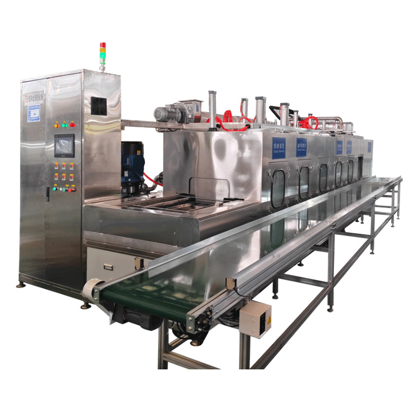 Stepped Fixed-Point Ultrasonic Spray Cleaning Line for Water-Cooled Motor Shells, Motor End Caps, and Aluminum Alloy Die-Cast Parts Cleaning Machine
