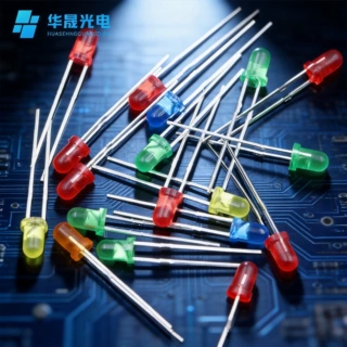 LED发光二极管定制F3 3mm圆头有边短脚白光红蓝绿黄直插式LED灯珠
