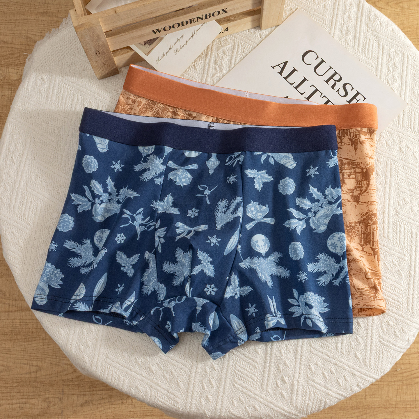 Explosión de la nueva ropa interior china de hombre algodón 7A, seda de morera antibacteriana, entrepierna transpirable y cómodas pantalones de cuatro hombres al por mayor