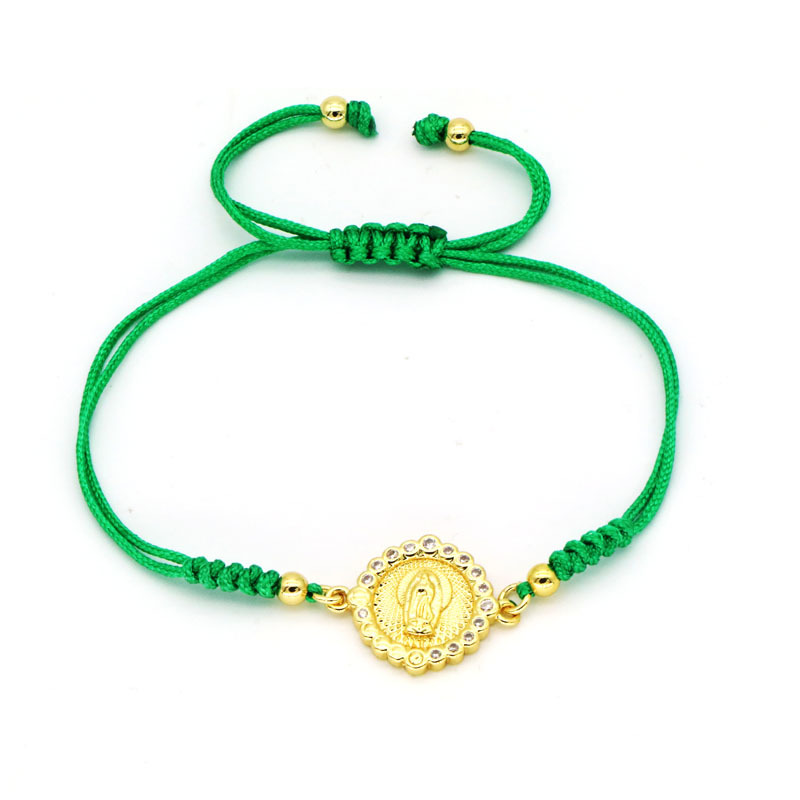 Fashion Round Copper Inlay Zircon Bracelets 1 Piece