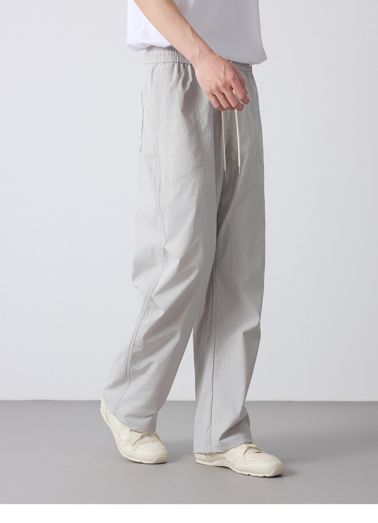 Quần jogger nam dáng rộng thùng thình phong cách thể thao thành phố, cạp chun — đen chi tiết 28