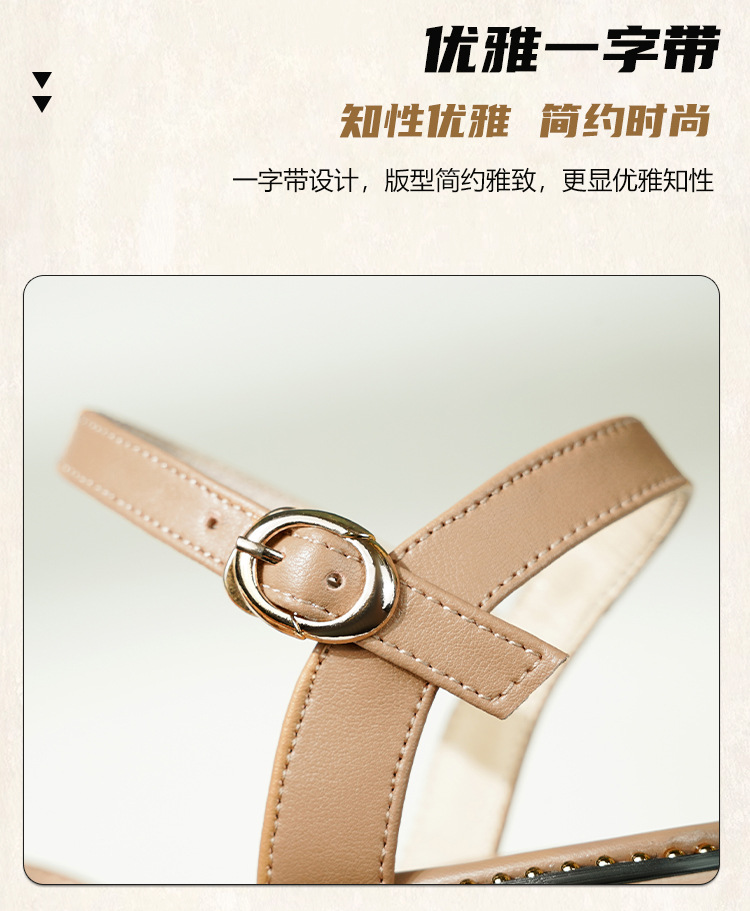Sandal nữ quai chữ V đế bệt mềm hở mũi thoáng khí — màu đen chi tiết 7
