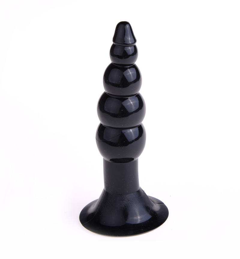 Wilianzhu Anal Plug with Pull Beads, TPE, Black, Adult Anal Training Toy — detail image 16