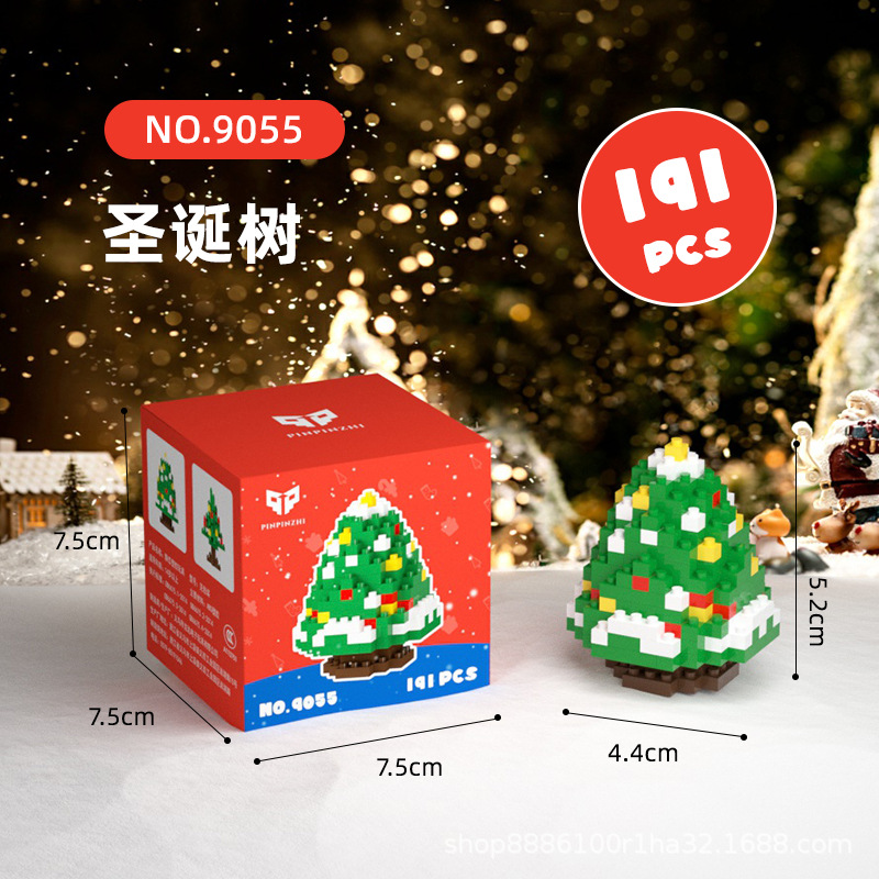 Mekensham bloques de construcción montaje juguetes Navidad regalo decoración muñeco nieve viejo ELK educativo pequeñas partículas en stock