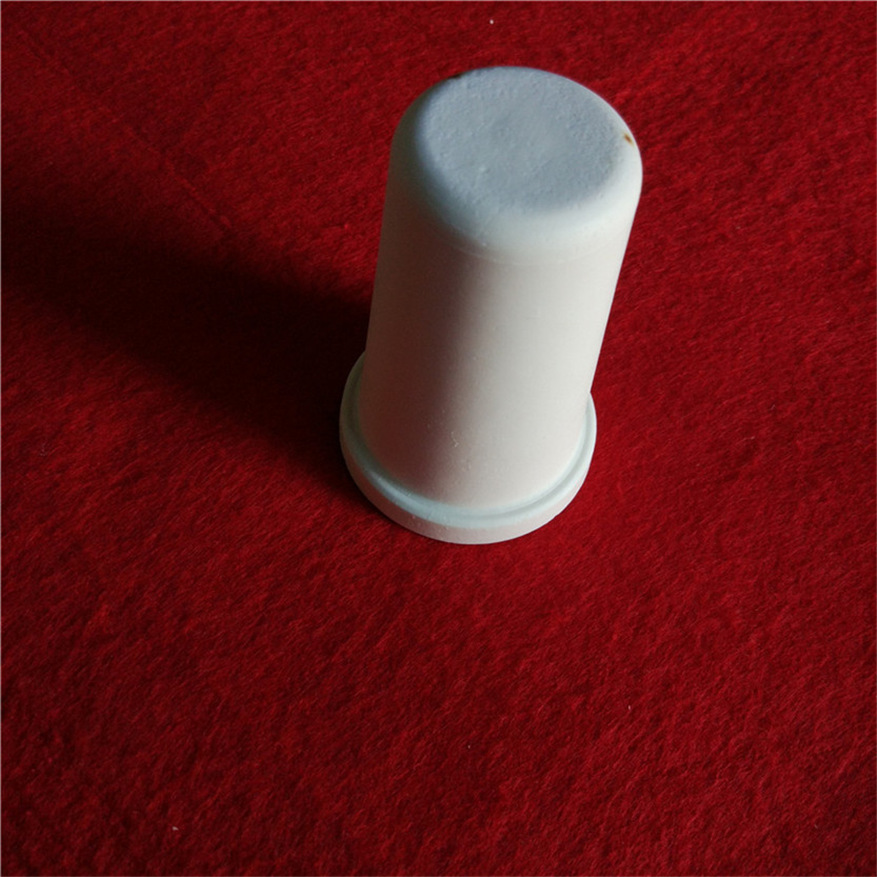 米黄色71.6*64mm 圆柱形坩埚 弧形口氧化镁陶瓷坩埚