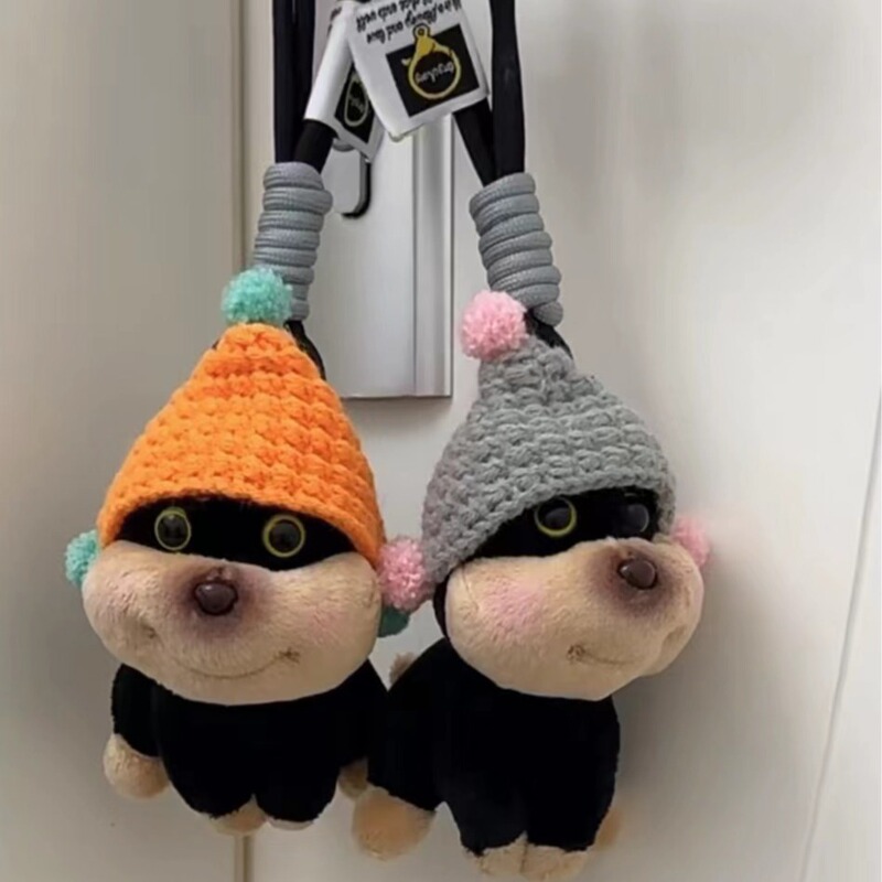 Cute Bee Puppy Bag Pendant Girl's Plush Doll Keychain Doll Niche High-end Schoolbag Hanging Accessories Cute Bee Puppy Bag Pendant Girl's Plush Doll Keychain Doll Niche High-end Schoolbag Hanging Accessories