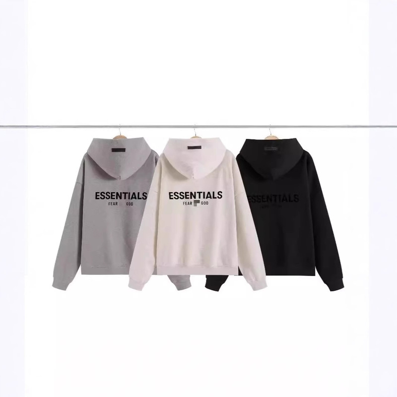 Ningbo Season 8 Ess Double-Line Print Trendy Casual Loose Couple Unisex Hooded Sweatshirt with Trendy Print Ningbo Season 8 Ess Double-Line Print Trendy Casual Loose Couple Unisex Hooded Sweatshirt with Trendy Print