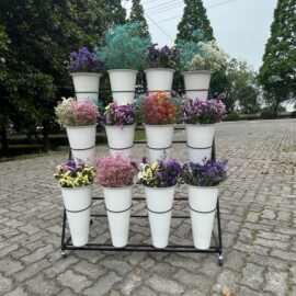 铁艺花架摆摊情人节鲜花超市花店花架婚庆用品多层货架梯形架鲜花