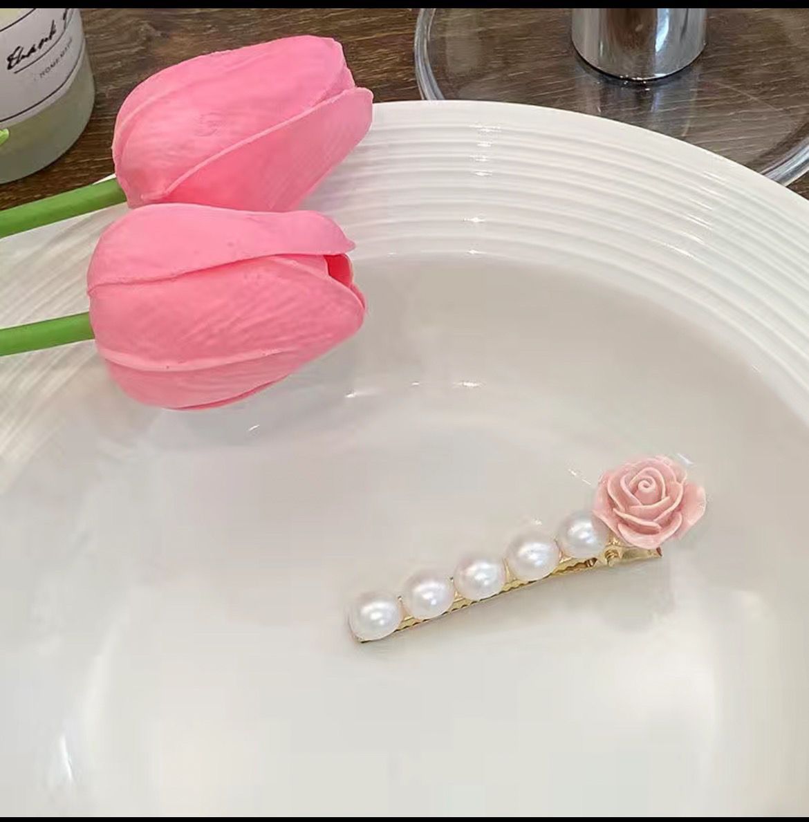 10g Weight Hair Clip Hair Accessories Type 1 Piece, 1 Pair Quantity Holiday, Daily Occasion Plastic Material Flower Pattern Women's Gender Sweet, Simple Style Style Women's Sweet Simple Style Flower Plastic Hair Clip 7