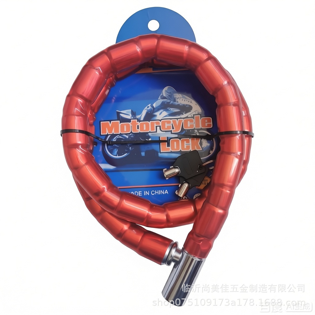 Candado Articulado Antirrobo para Motocicleta de Acero Inoxidable