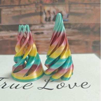 라운드 크리스마스 트리 마카롱 색상 레이어드 랜덤