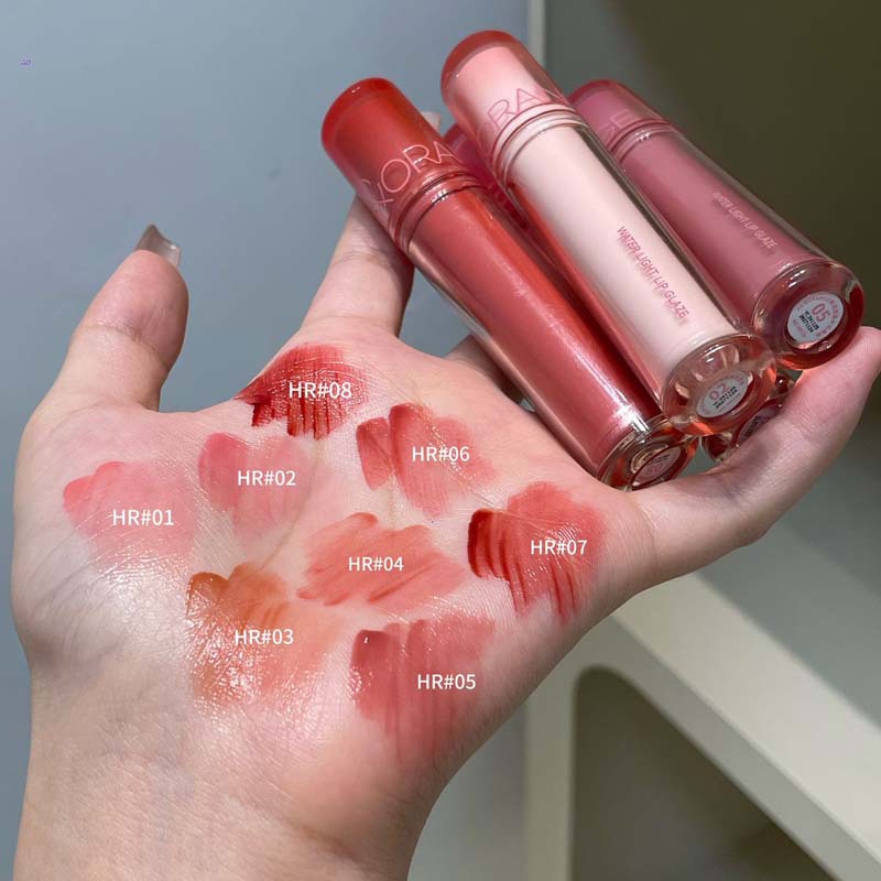 HERORANGE, esmalte de labios con espejo de luz de agua hidratante, atmósfera de primavera, brillo de labios transfronterizo blanco