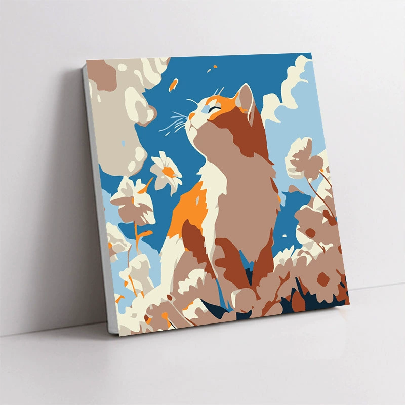 Handmade Acrylic Canvas Art Print, Square 20×20 / 30×30 cm, Sealed Backing, Giftable Designs