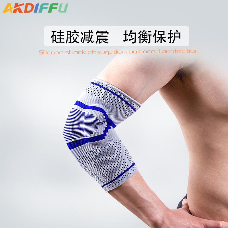 Venta caliente transfronteriza nueva almohadilla protectora de silicona codo protección de punto transpirable deportes fitness silicona codo protección al por mayor