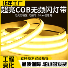 cob灯带led软灯条长条220v家用客厅自粘吊顶氛围灯超亮户外防水
