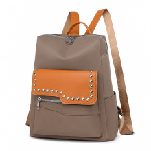 跨境复古软皮双肩包女2024新款潮流时尚女士大容量双肩背包书包