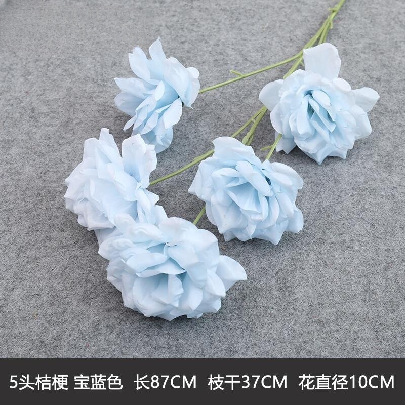 蓝色系仿真花婚礼婚庆场地场景布置道具装饰花艺花材花束假花批发|undefined
