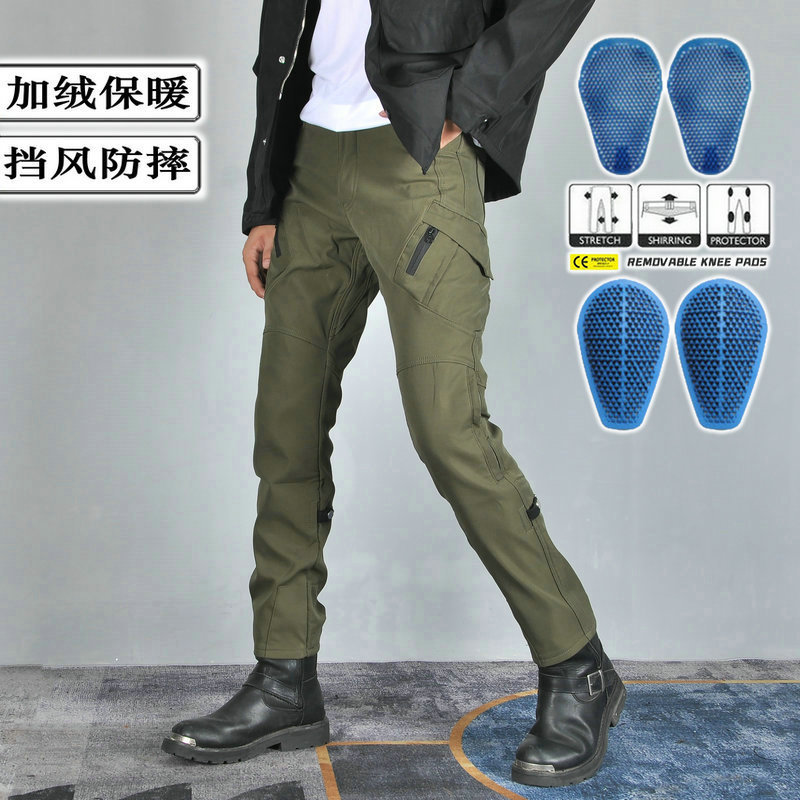VOLERO motorcycle winter drop-resistant cycling pants waterproof fleece-lined thick windproof Army Green workwear motorcycle pants VOLERO motorcycle winter drop-resistant cycling pants waterproof fleece-lined thick windproof Army Green workwear motorcycle pants