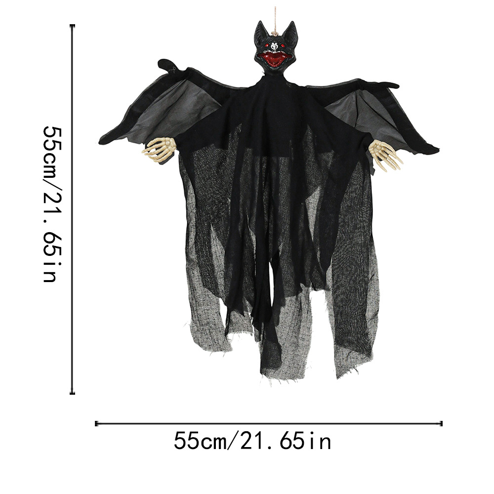 Halloween Hanging Ghost Tricky Toy Guión Matar murciélagos Flying Ghost Escena de terror Accesorios decorativos Calavera luminosa