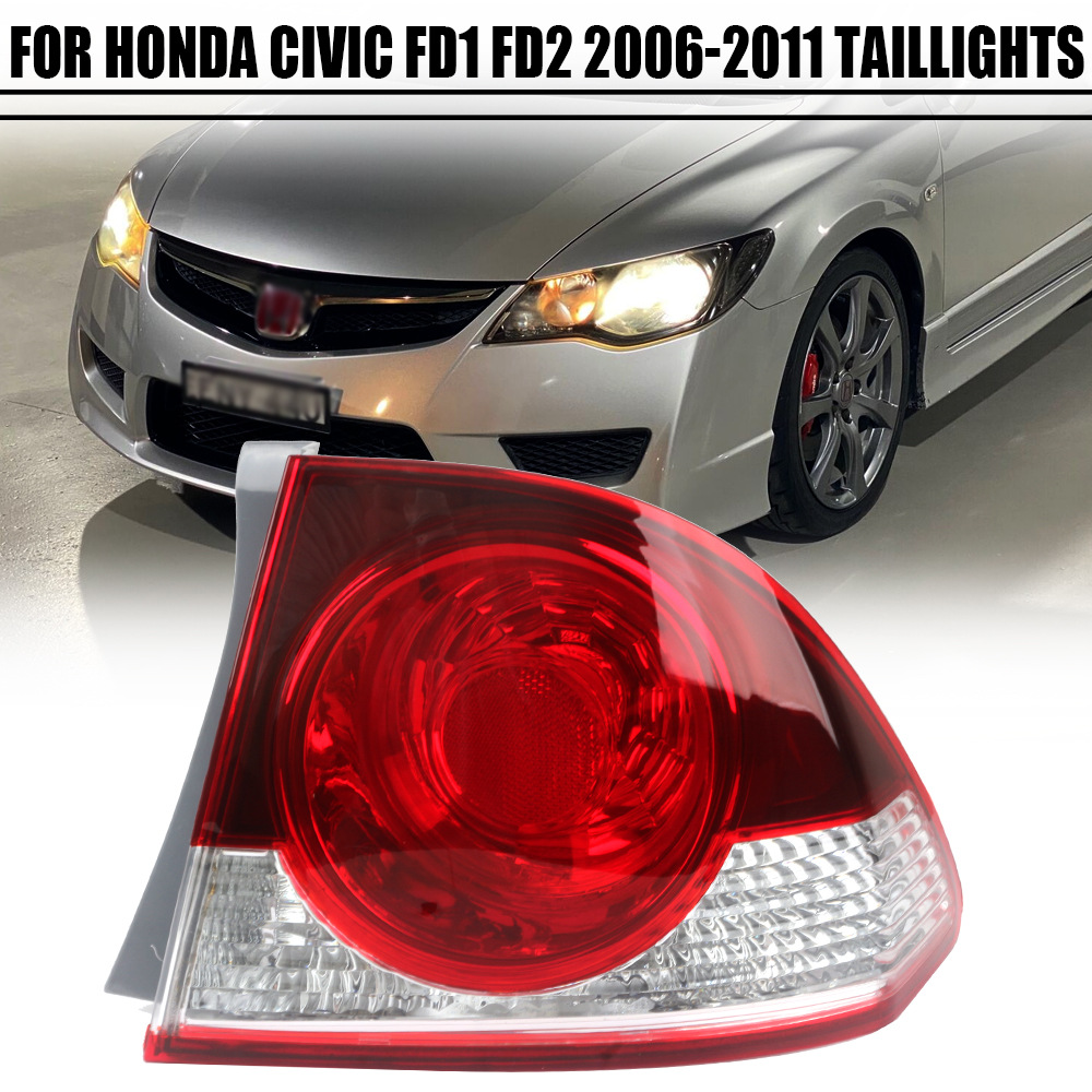 Suitable for 06-11 Honda Civic/Ciimo Fd1/Fd2 Tail Light Semi-Assembly Brake Light Turn Signal Cover Housing