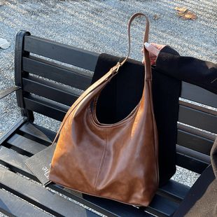 Fashion Retro Large Capacity Underarm Bag Women's 2024 New Winter Shoulder Bag High-end Tote Bag