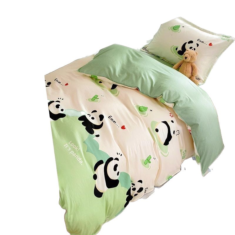 100 dormitorio de estudiantes de algodón cama de tres piezas set 90x190 sábanas de cama individual set de algodón cuatro piezas