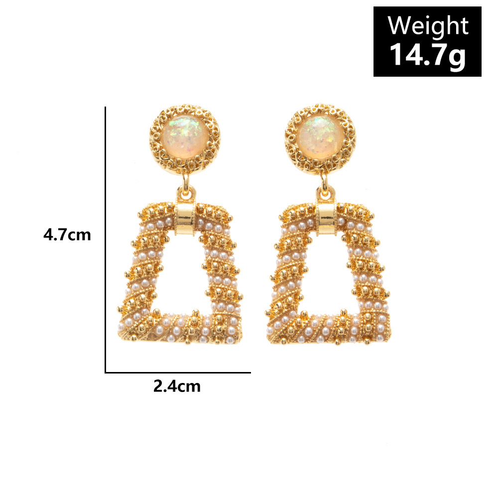 14g Weight No Inlaid Inlay Material Fashion Geometric Plating Metal No Inlaid Drop Earrings
