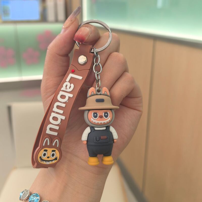 クロスボーダー漫画麦わら帽子 Labubu 小さな羊キーホルダーペンダントカップルペンダント人形カーバッグペンダント卸売|undefined