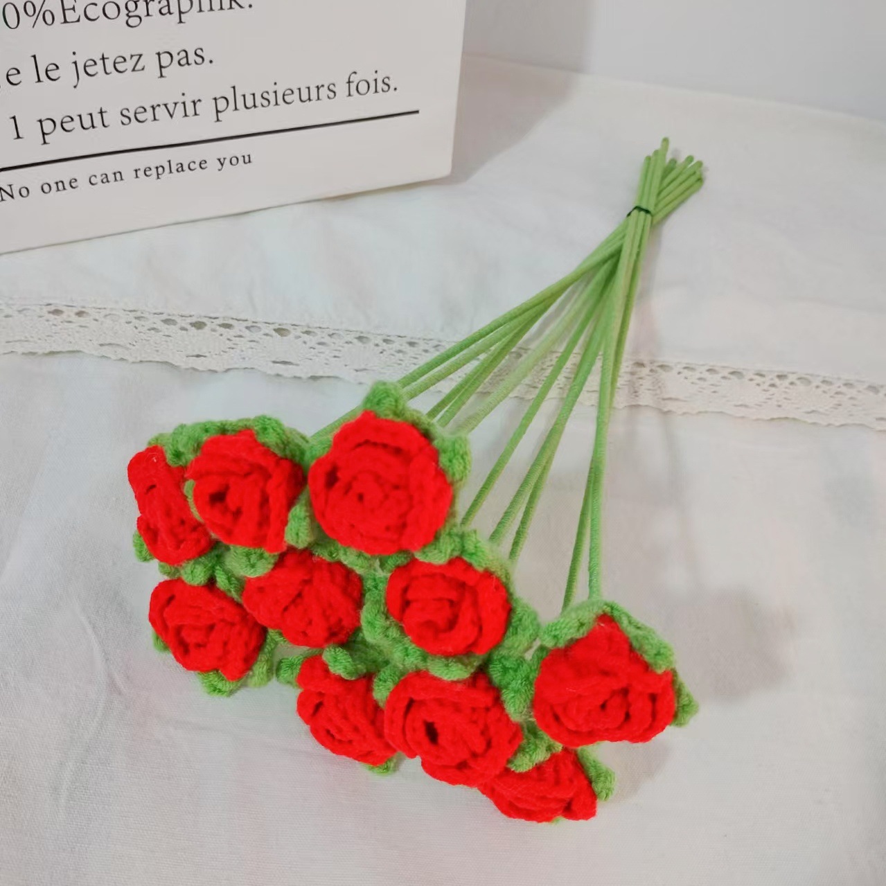 Productos acabados de lana tejida a mano flor de punto de hippopotamus imitación flor inmortal flor creativa ganchillo decoración ornamentos florales