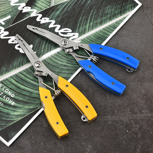 Manufacturer Wholesale Fishing Tool Accessories Luya Pliers Multi-functional Fish Control Pliers Stainless Steel Fish Nose Pliers Cocked Nose Pliers