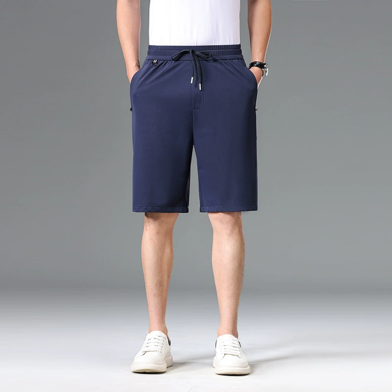 Мужские летние тонкие повседневные брюки из ледяного шелка, крутые, дышащие, без утюга, против морщин, свободные прямые брюки