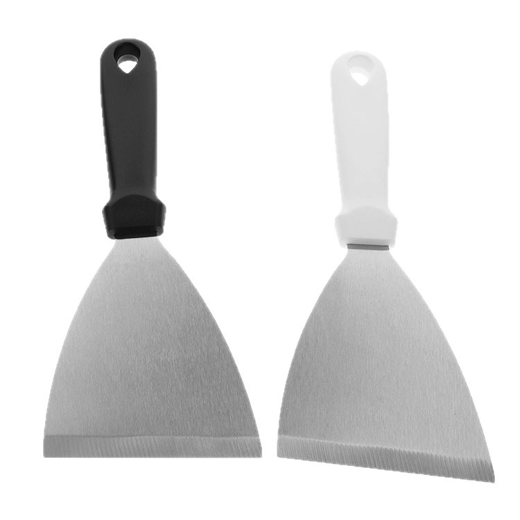 Nueva hoja bisel grande pala de barbacoa herramienta para hornear pala de acero inoxidable pala de cocina