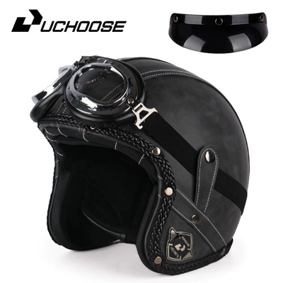3/4 Half Helmet Big Turtle, Motosiklet kaskı (dəbilqə) - grey-s