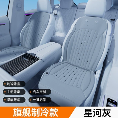 Multi-function pad: breathable and heat-dissipating cool pad - 12v-dual-seat-galaxy-gray-full-body-cooling-active-noise-reduction-dual-drive-refrigeration-3-speed-temperature-control-automatic-startstop