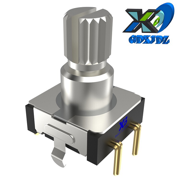 Small Household Appliances Metal Handle Rotary Encoder with Switch Volume Control Knob Potentiometer with Button Function