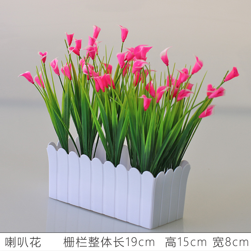 Flor artificial jardín de flores de plástico traje de valla de flores artificiales decoración de la ventana interior y exterior decoración floral decoración de la Mesa maceta flor