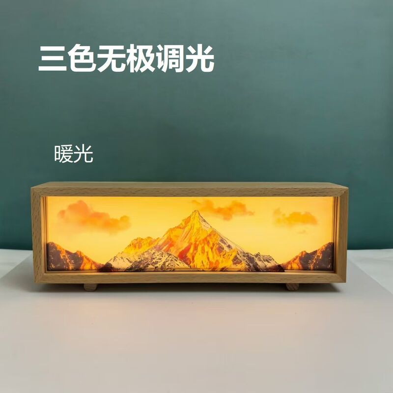 Rizhao Jinshan ライトペインティング ナイトライト デスクトップ アンティーク テーブルランプ 友人へのギフトとしてテーブルセット|undefined
