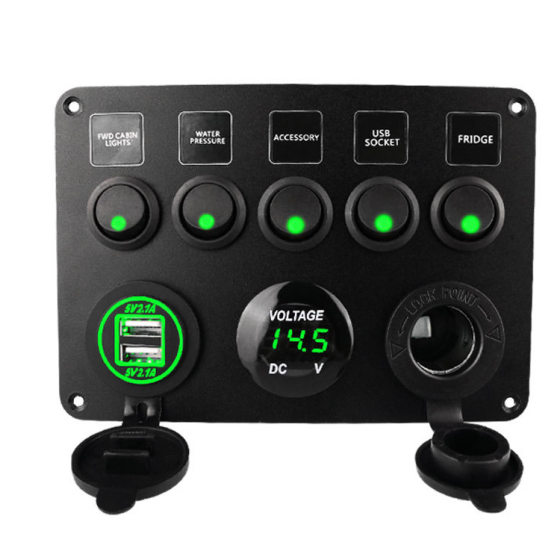 Modified panel RV combination switch 5 position cat eye switch boat type switch rocker switch car yacht