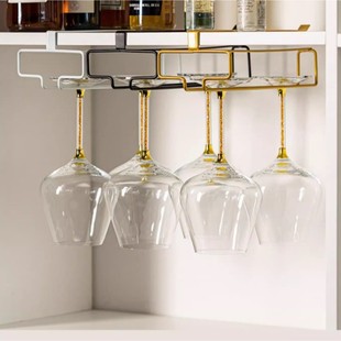 Punch-free wine glass rack wine cabinet wine glass rack hanging wine glass rack upside down wine glass rack high-end light luxury Cup rack