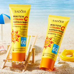Full English SPF60+ VC Sunscreen, SADOER Vitamin C Isolation Light and Fresh Sunscreen Cream, Cross-border Trade Wholesale