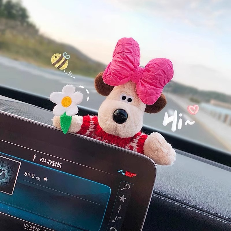 Perro piloto, decoración de coche, decoración, pantalla de control central, coche, coche, coche, muñeca, muñeca