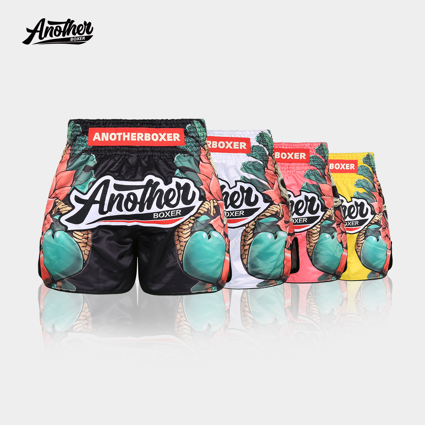 ANOTHERBOXER new skull-patterned Muay Thai training shorts, suitable for both men and women, professional fighting shorts for MMA