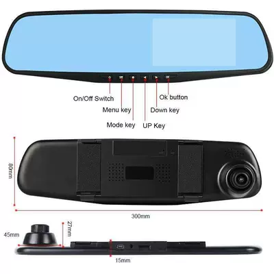 Driving recorder front and rear double recording