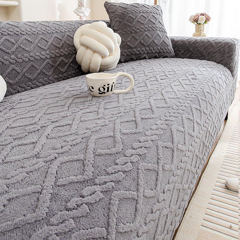 Couch de sofá de aire crema para una sola persona cubierta de cubierta completa cubierta de sofá de alta calidad en un solo color grueso cubierta de sofá elástica cubierta de sofá