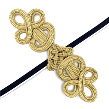 柏熙金色中国风手工编织120A金丝 双三叶葡萄架礼品包装大盘扣