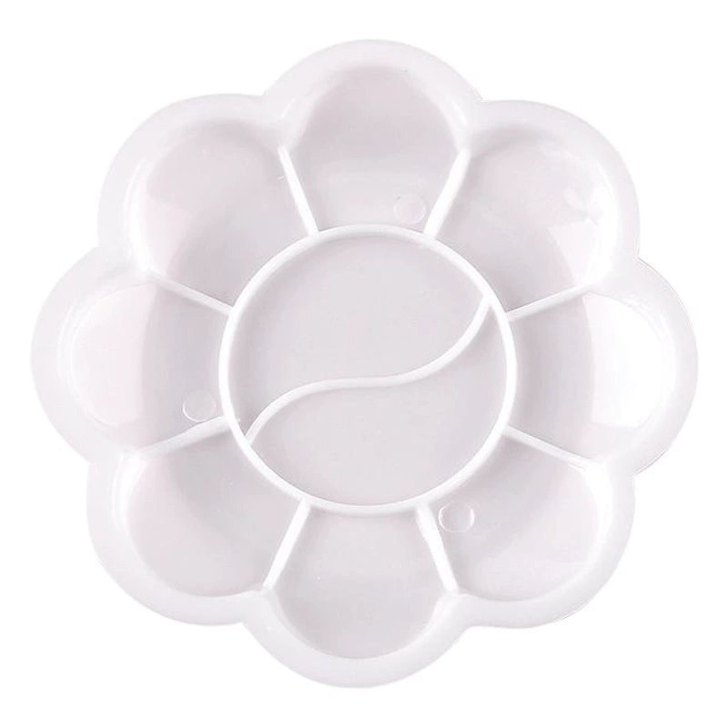 Небольшой размер мини-Сливовая палитра Детская DIY живопись 10-сетка пластиковая пигментная пластина палитра акварельных красок