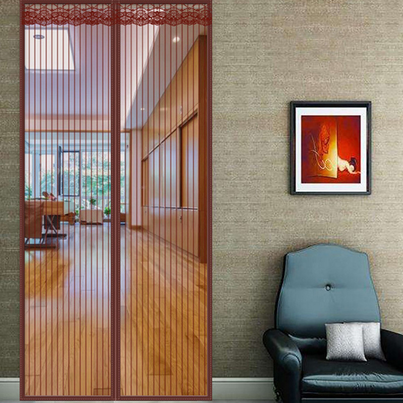 Sommer-Fliegenschutz Streifen Türvorhang Magnetisch Selbstklebend Bohnerfreie Installation Haushalt Magic Tape Trennwand Moskitonetz Fenster-Türvorhang