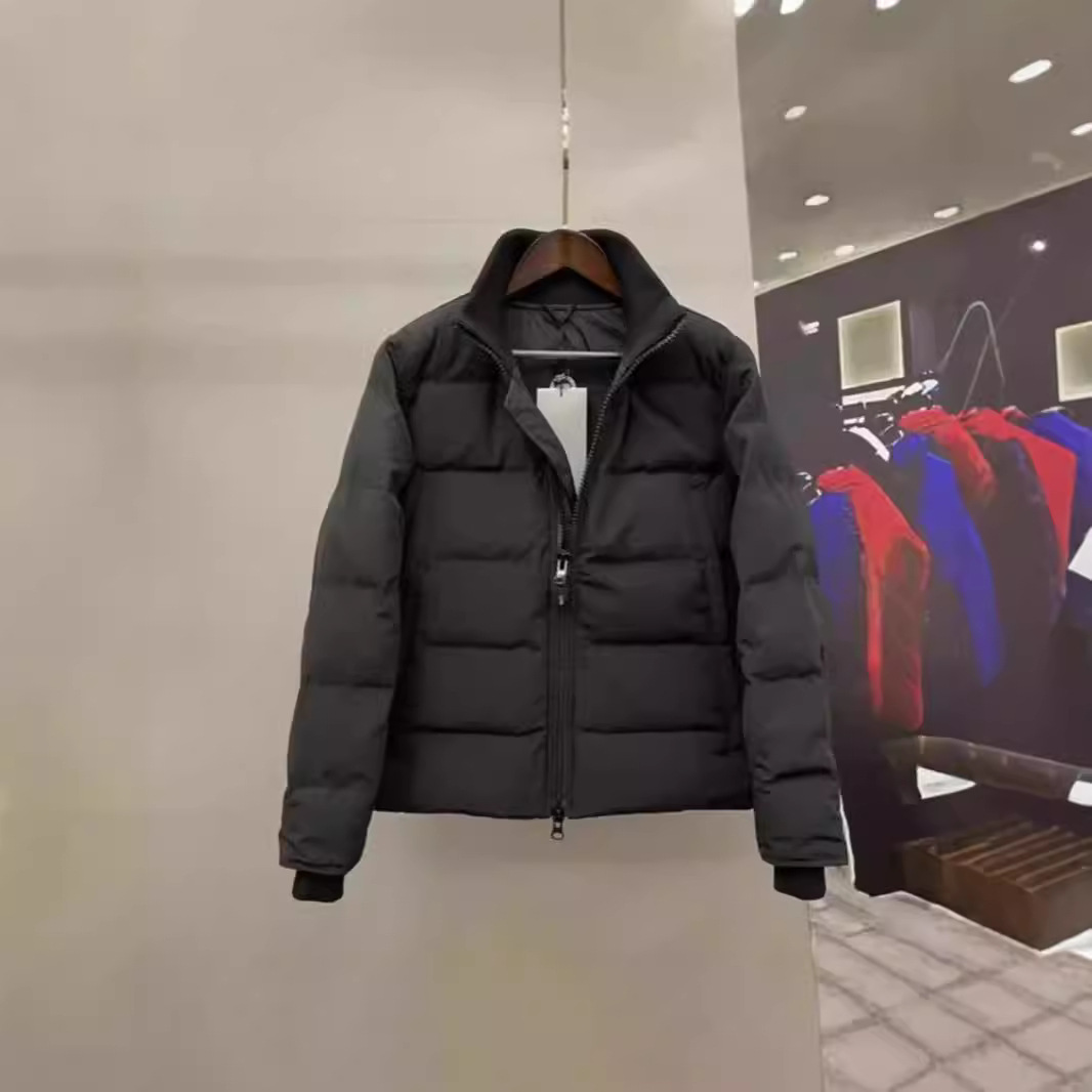 Woolford 42 큰 거위 다운 재킷 캐나다 남자 단색 짧은 따뜻한