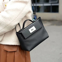 高版本mini凯莉包原厂皮钢五金高级单肩斜挎手提半手工真皮包